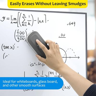 maxtek Magnetic Dry Erase Eraser, Glass Board Erasers, 2 Pack, Whiteboard Eraser for Dry Erase Board, Glass Board, Calendar Board, Office and School Supplies (Gray)