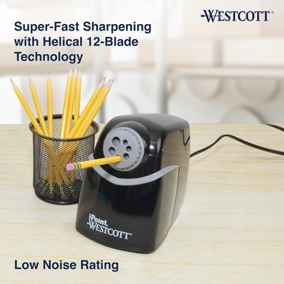Westcott iPoint Heavy Duty Electric School Sharpener (16681) 8.25" x 7.75" x 5.75"