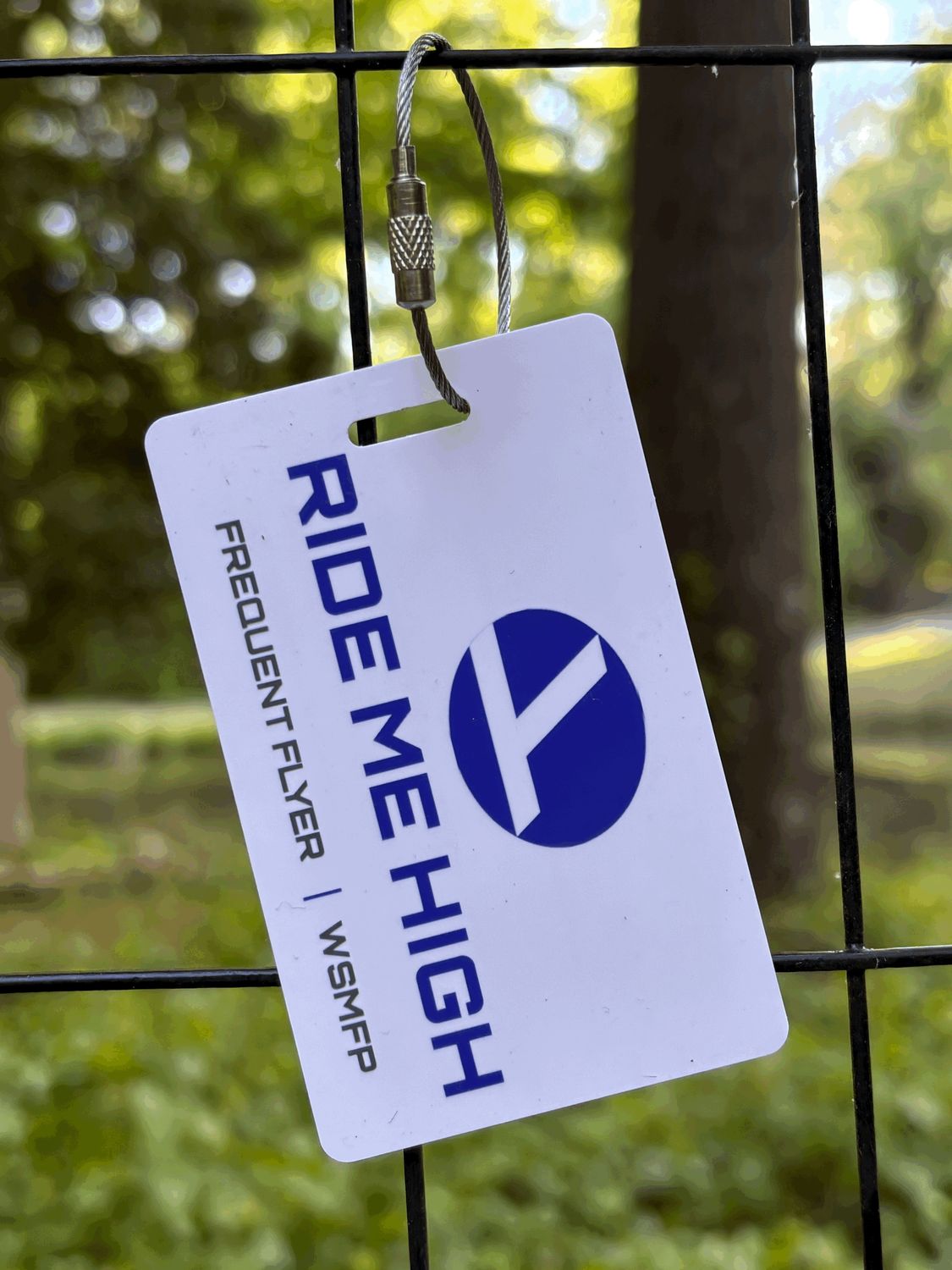 Ride Me High Frequent Flyer Luggage Tag