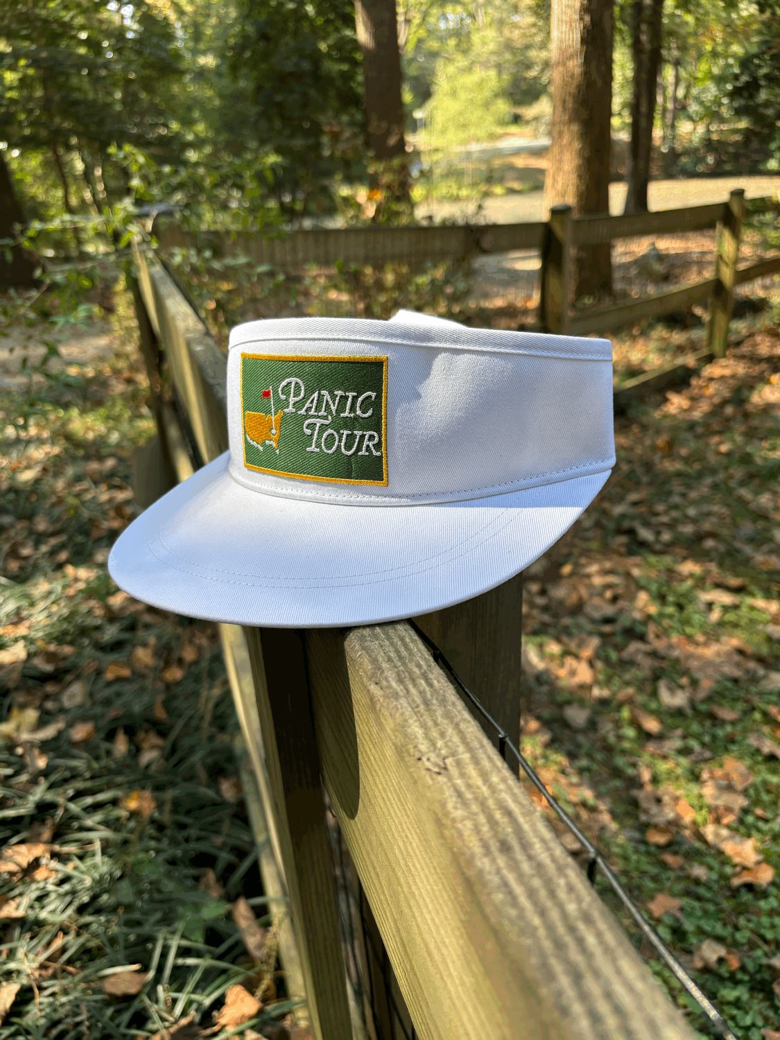 Richardson or The Game visor with custom Panic Tour patch