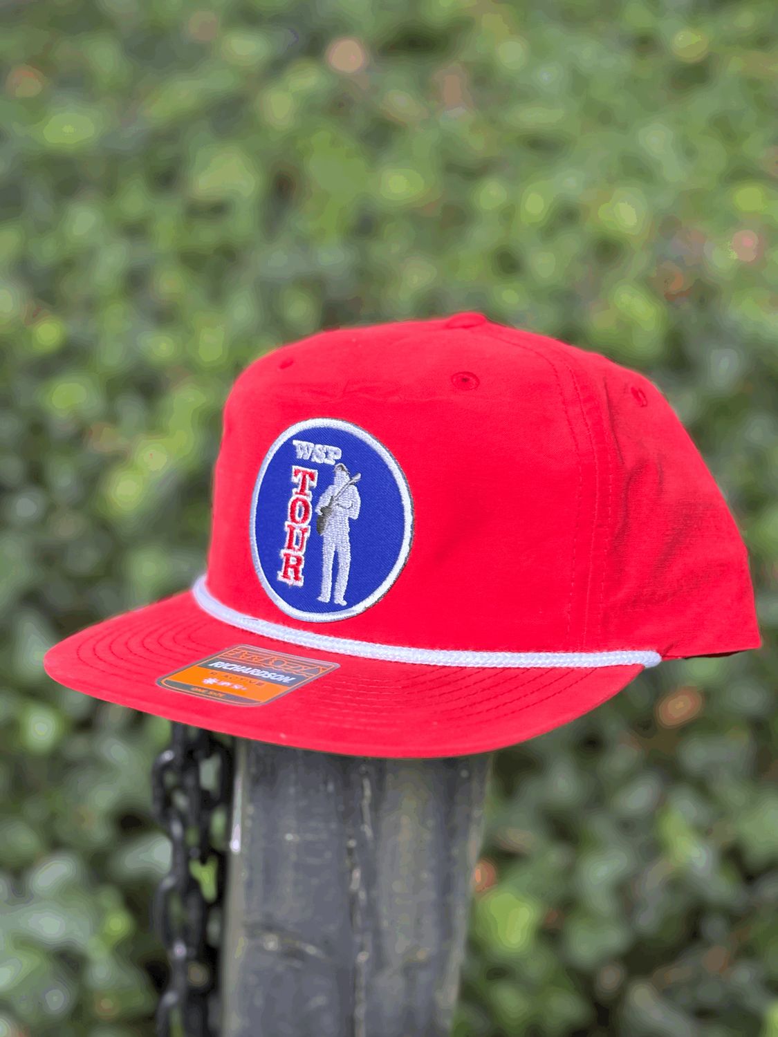 Richardson rope hat with custom WSP Tour patch