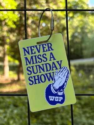 Never Miss a Sunday Show Luggage Tag