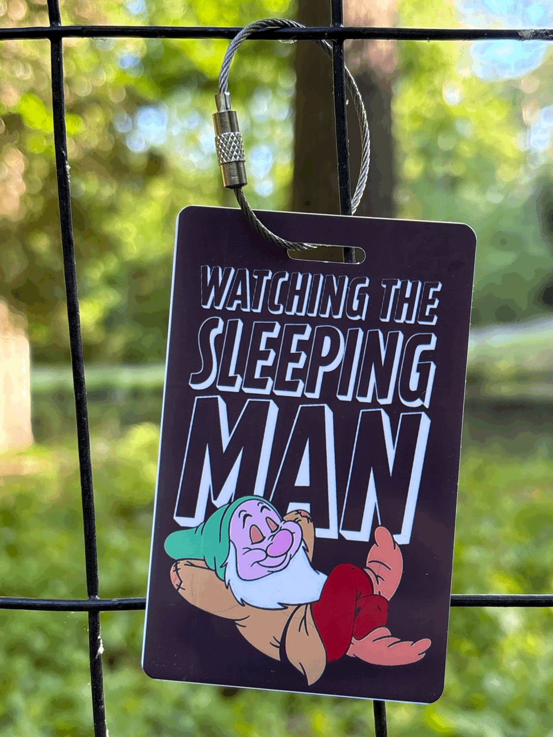 Watching the Sleeping Man Luggage Tag