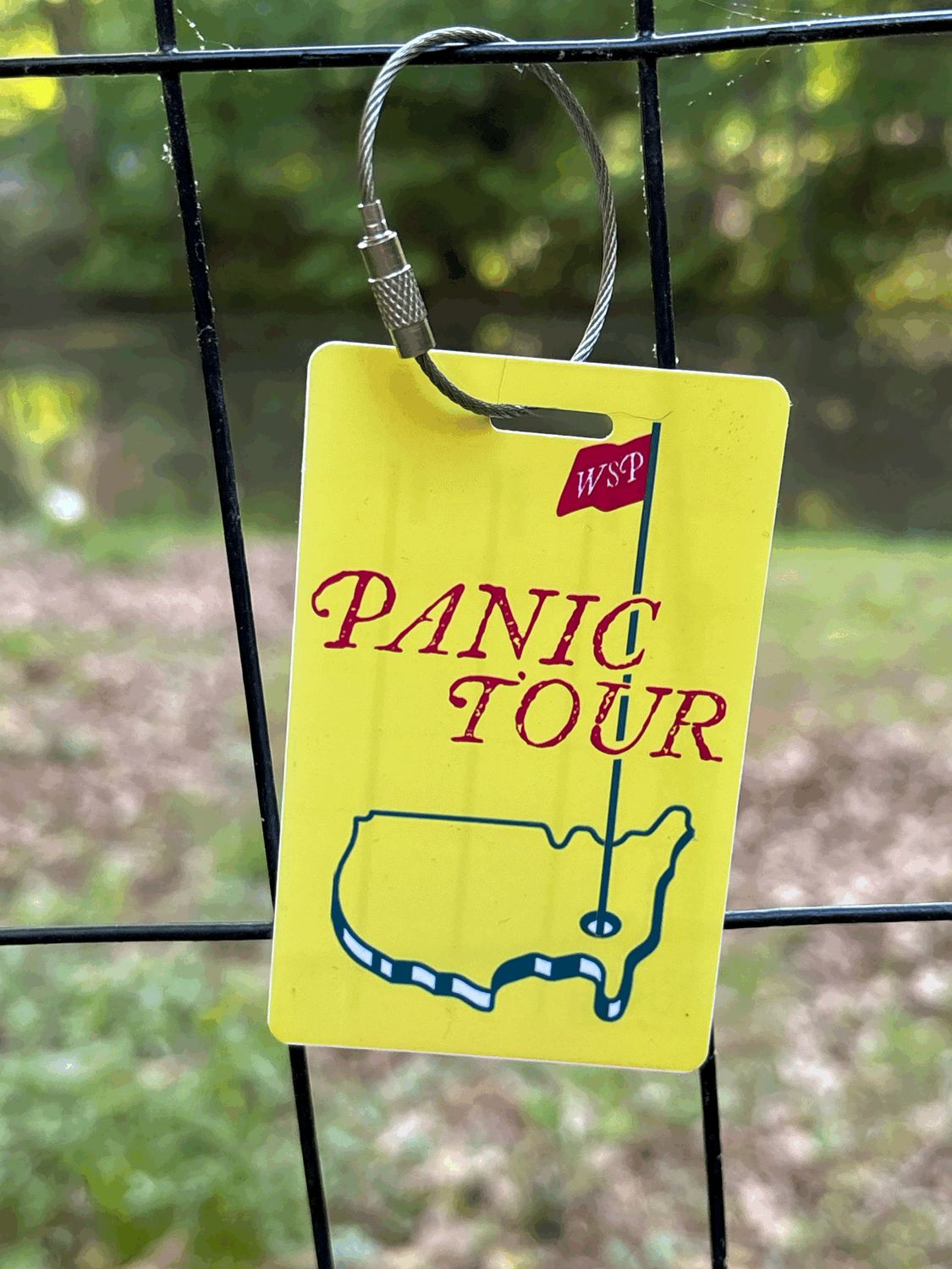 Panic Tour - Yellow Luggage Tag