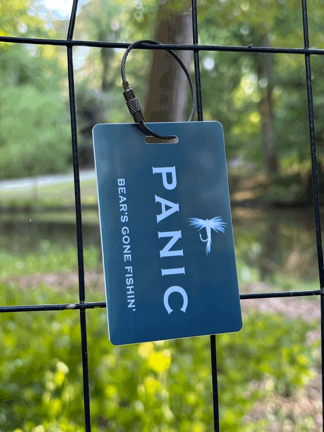 PANIC, Bear's Gone Fishin' Luggage Tag