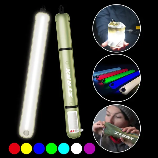 Inflatable Light tube with solar, power bank &amp; multi colour