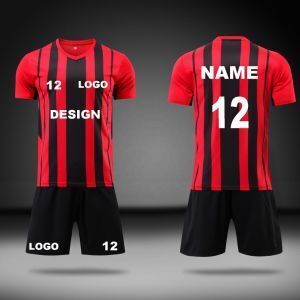 Any Name Kit Red & Black Stripes