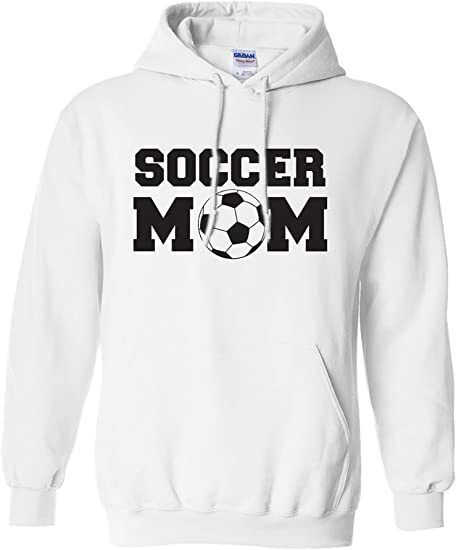 Soccer Mom Adult Hooded Sweatshirt WHITE