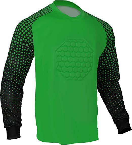 Soccer Goalie Shirt Padded Goalkeeper Jersey GREEN