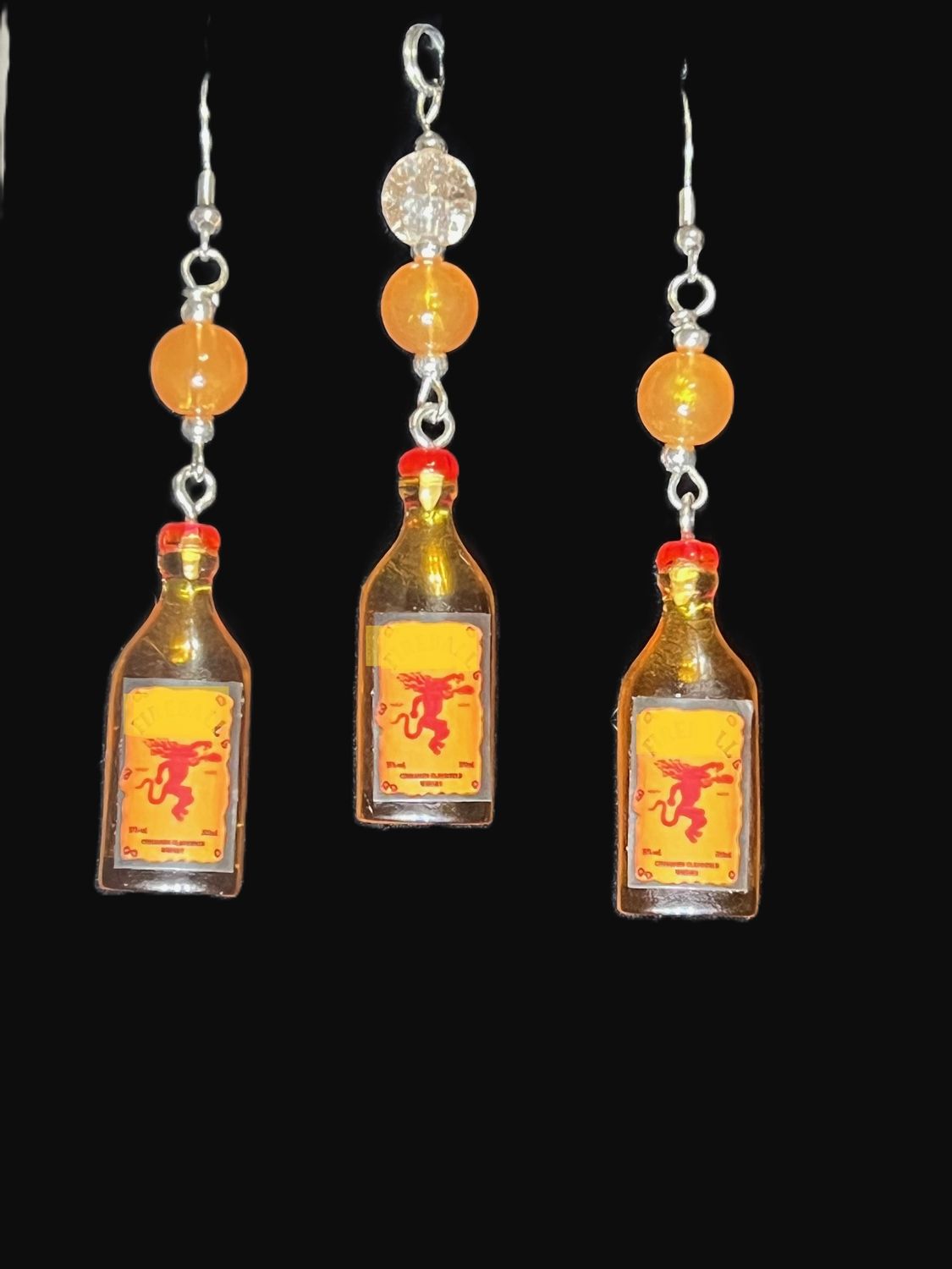 EARRINGS &amp; NECKLACE SET (Budweiser) 