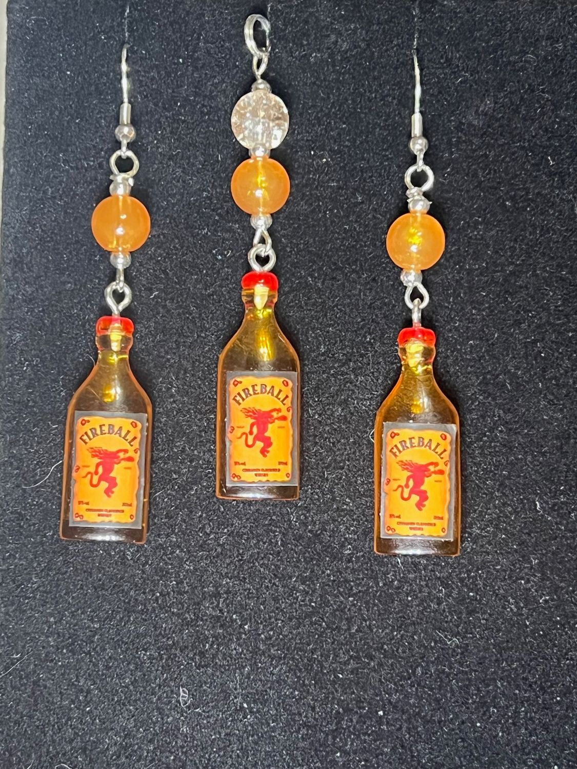 EARRINGS &amp; NECKLACE SET (Fireball)