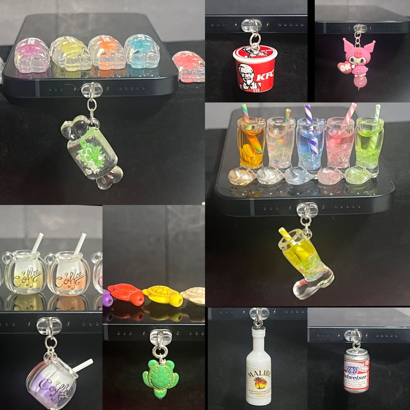 Cell Phone (Type C and iphone)  DUST PROTECT PORT CHARMS