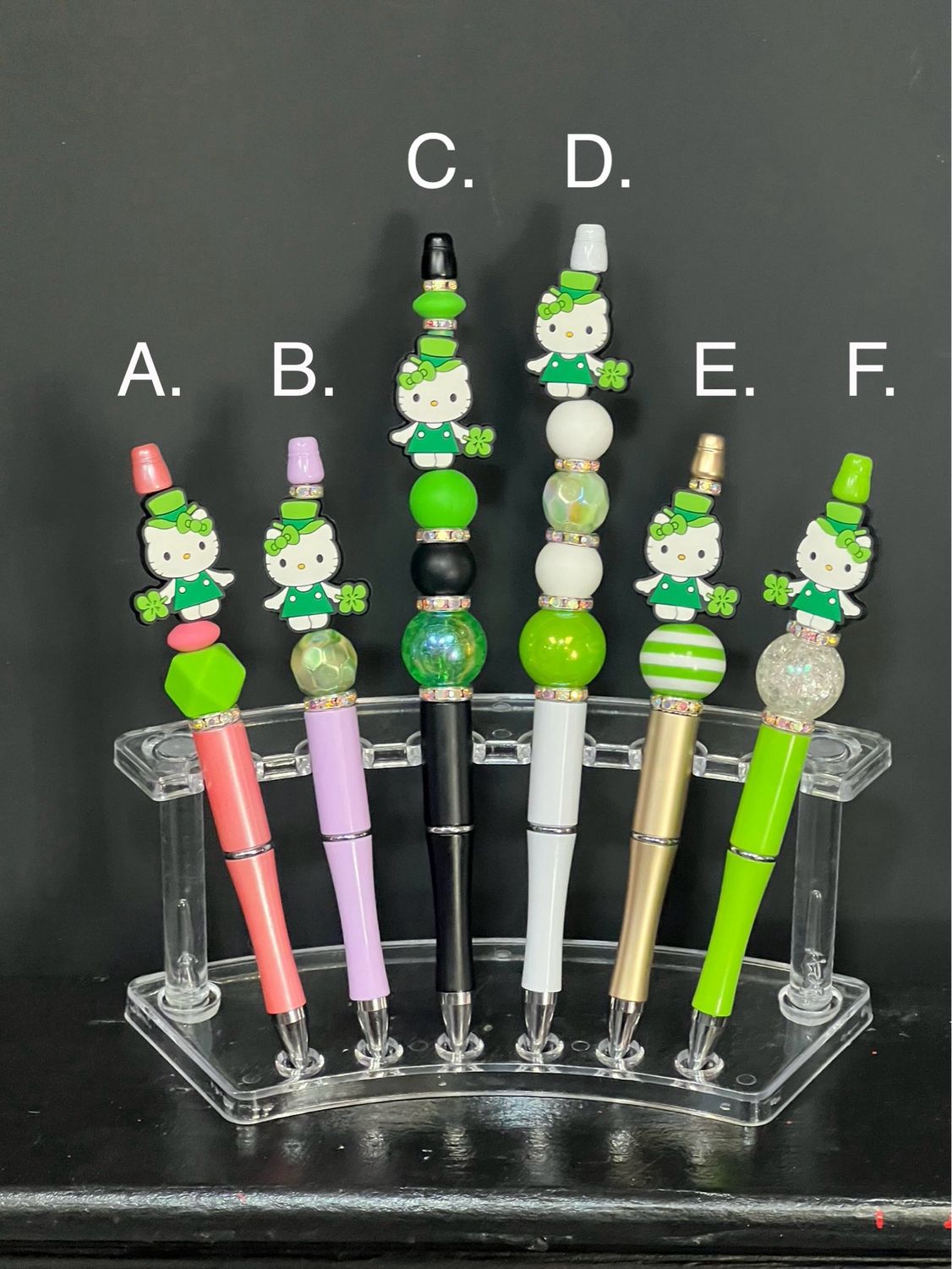 St Patrick Hello Kitty pen  $4 Short or $6 Tall