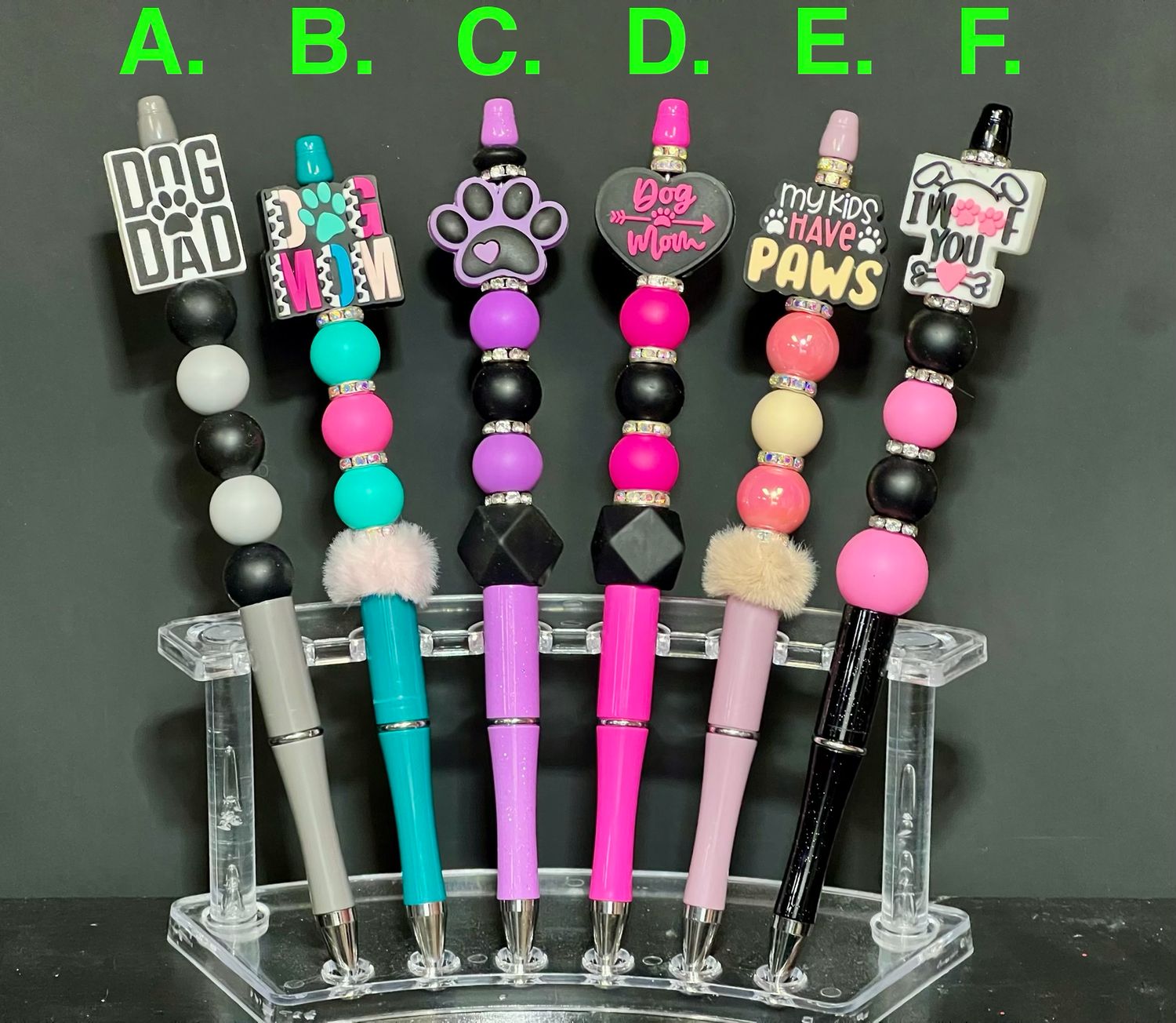 🐾 Dog-Themed Beaded Pens – Handmade Custom Pens for Dog Lovers &amp; Gifts