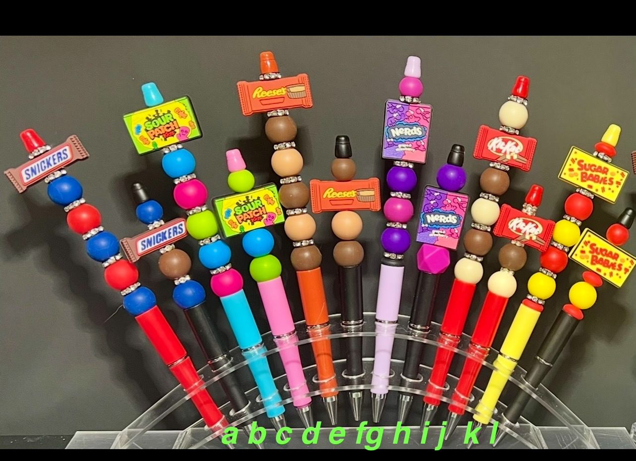 Beaded Candy Pens – Reese’s, Twix, Kit Kat, M&amp;M’s, Skittles &amp; More | Custom Handmade Pens 