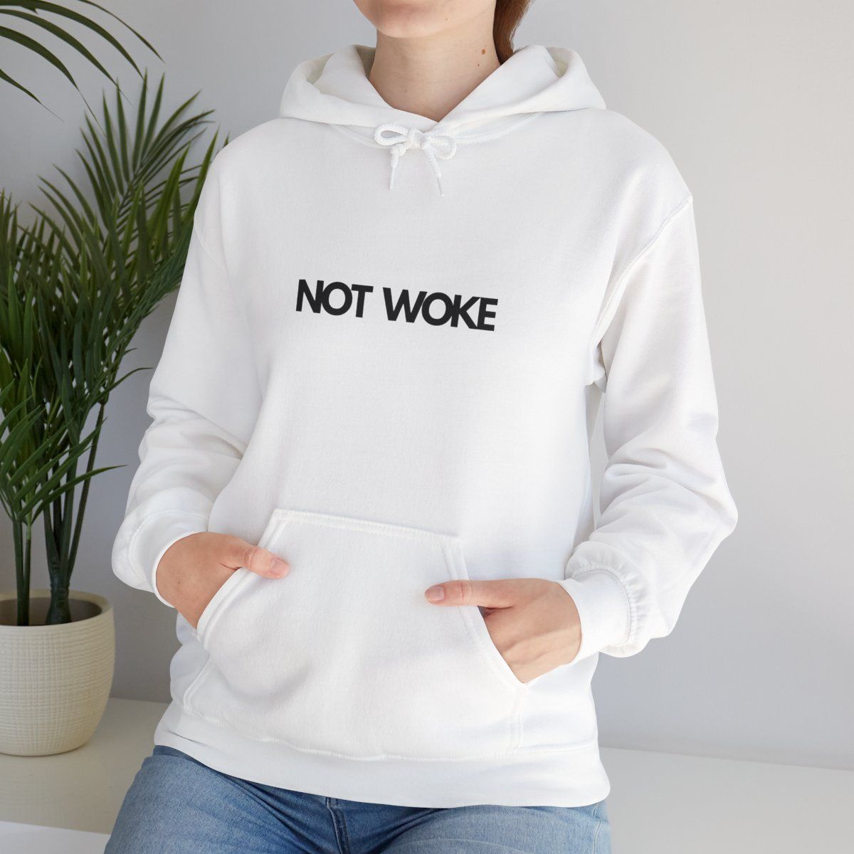 NOT WOKE-Hooded Sweatshirt