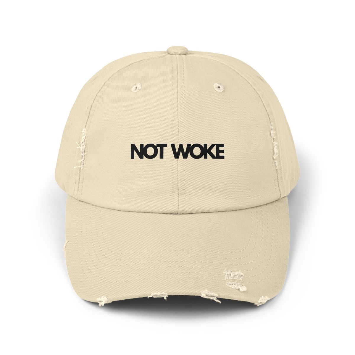 NOT WOKE-Distressed Cap