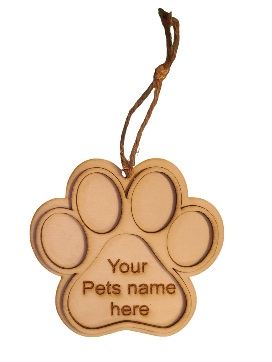 Custom Paw Print Christmas Ornament