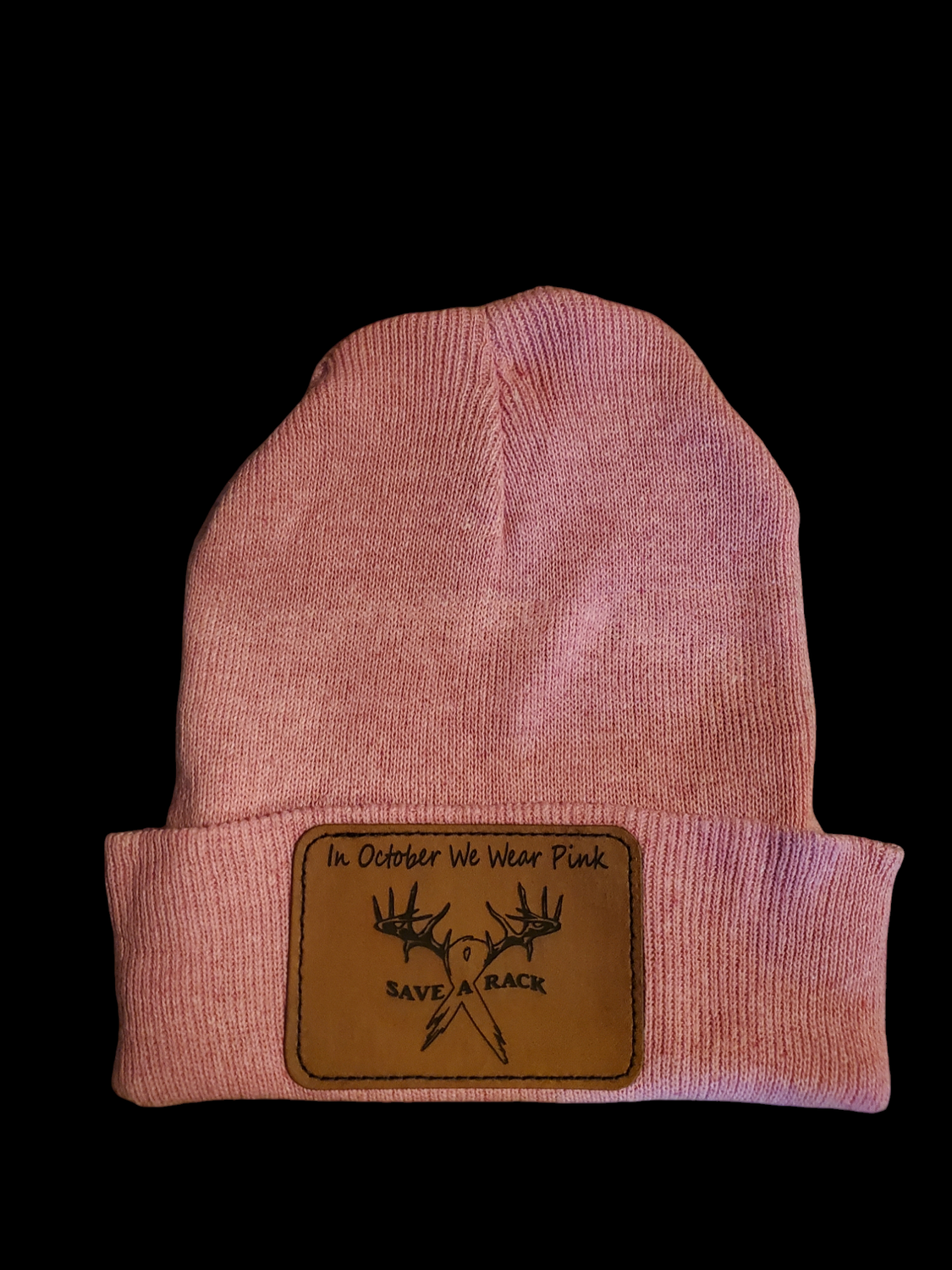 Custom Engraved Leather Patch &amp; Winter Beanie Hat Completed.
