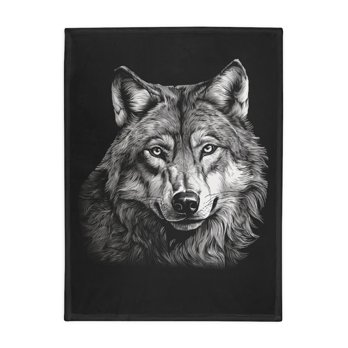 Wolf Design Plush Fleece Blanket - Cozy Throw for Nature Lovers