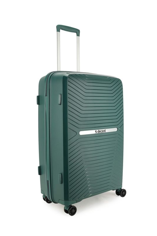Cross-One Großkoffer 94 L – Hartschalen Reisekoffer mit TSA-Schloss &amp; 4 Rollen, Tannengrün (76 x 47 x 28 cm)