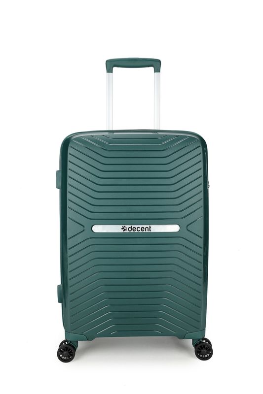 Cross-One Mittlerer Koffer 63 L – Hartschalen Reisekoffer mit TSA-Schloss &amp; 4 Rollen, Tannengrün (66 x 41 x 25 cm)