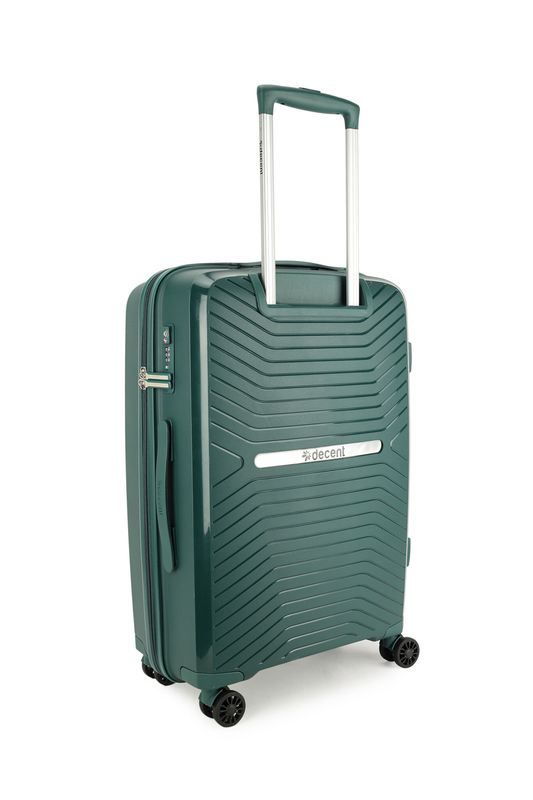 Cross-One Mittlerer Koffer 63 L – Hartschalen Reisekoffer mit TSA-Schloss &amp; 4 Rollen, Tannengrün (66 x 41 x 25 cm)