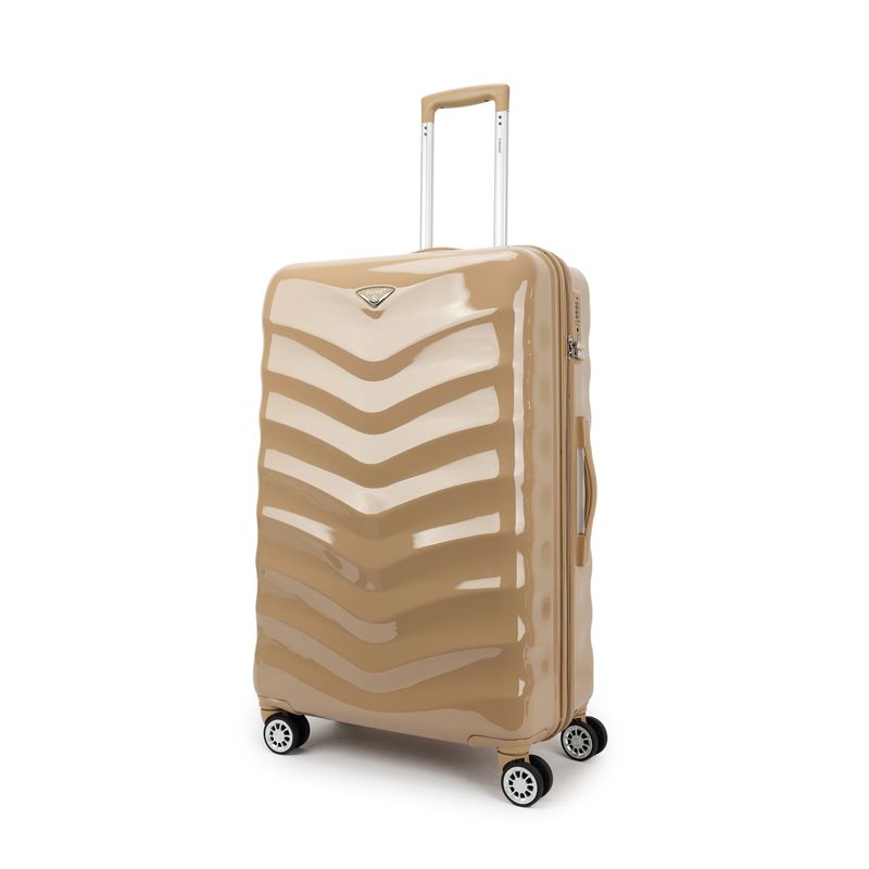 Exclusivo-One Reisekoffer Groß 85 Liter – Trolley mit TSA-Schloss, Sandfarbe (77 × 48 × 28 cm)