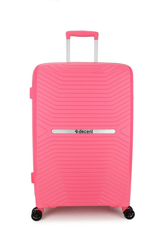 Cross-One Großkoffer 94 L – Hartschalen Reisekoffer mit TSA-Schloss &amp; 4 Rollen, Korallenrosa (76 x 47 x 28 cm)