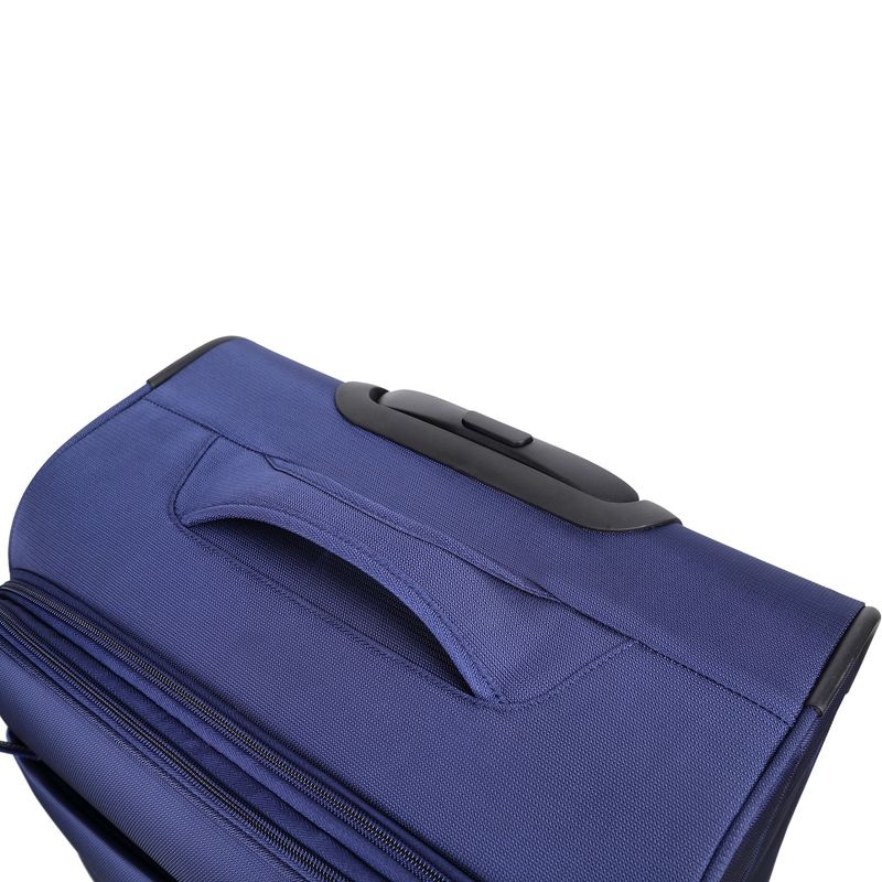 D-Upright Großer Weichgepäck-Reisekoffer mit TSA-Schloss – Ultra-leicht, 109 L, Marineblau (76 × 46 × 32–35 cm)