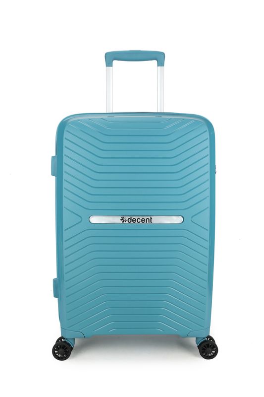 Cross-One Mittlerer Koffer 63 L – Hartschalen Reisekoffer mit TSA-Schloss &amp; 4 Rollen, Petrolblau (66 x 41 x 25 cm)