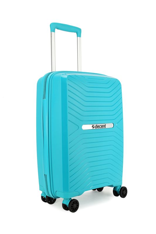 Cross-One Hartschalen Handgepäck Trolley 35 L – Bordkoffer mit TSA-Schloss, Türkisblau (55 × 35 × 20 cm)
