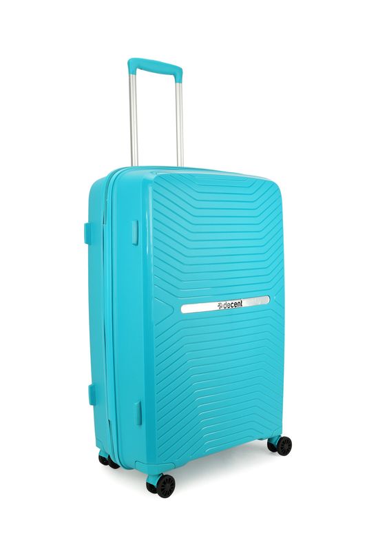 Cross-One Großkoffer 94 L – Hartschalen Reisekoffer mit TSA-Schloss &amp; 4 Rollen, Türkisblau (76 x 47 x 28 cm)