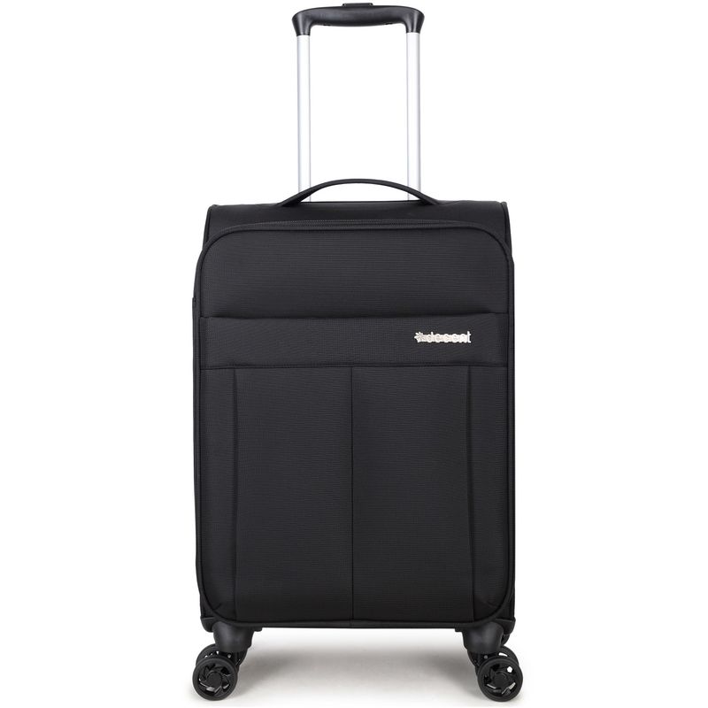 D-Upright Handgepäckkoffer mit TSA-Schloss – Ultra-leichtes Weichgepäck, 34 L, Tiefschwarz (55 × 35 × 20 cm)