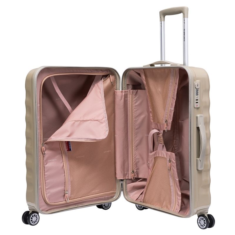 Exclusivo-One Reisekoffer Set 3-teilig – Trolley-Set mit TSA-Schloss, Champagner (30 L, 60 L &amp; 85 L)