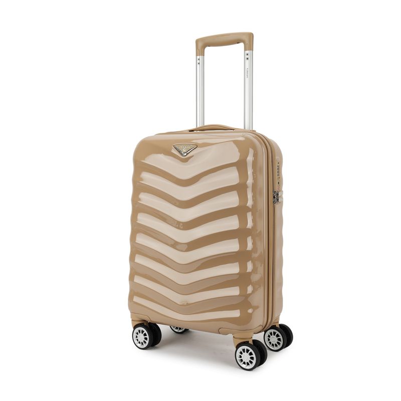 Exclusivo-One Handgepäckkoffer 30 Liter – Kabinentrolley mit TSA-Schloss, Sandfarbe (55 × 35 × 20 cm)