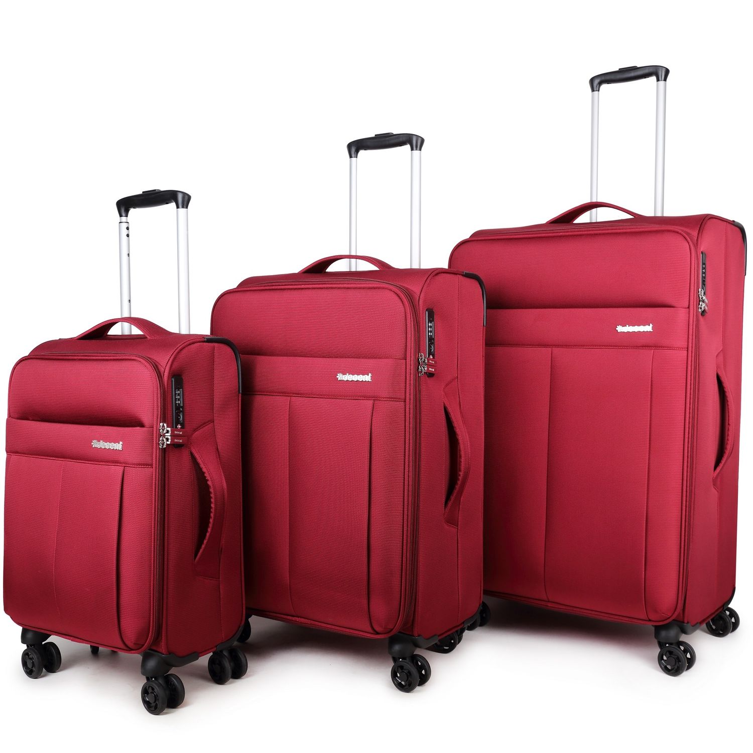 D-Upright Kofferset Rot TSA 109, 70 en 34 Liter