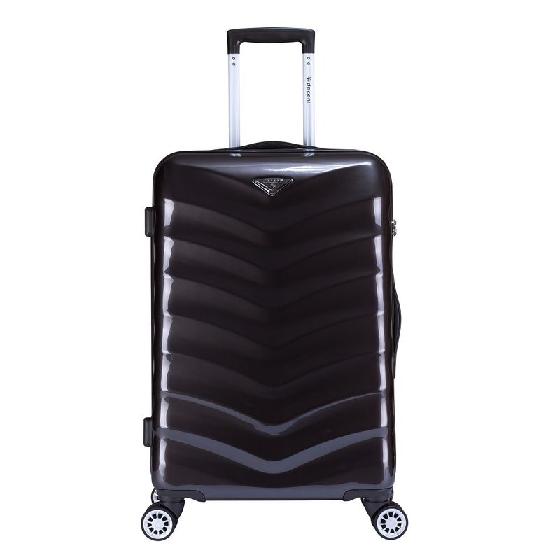 Exclusivo-One Mittelgroßer Reisekoffer 60 Liter – Trolley mit TSA-Schloss, Anthrazitschwarz (67 × 43 × 26 cm)