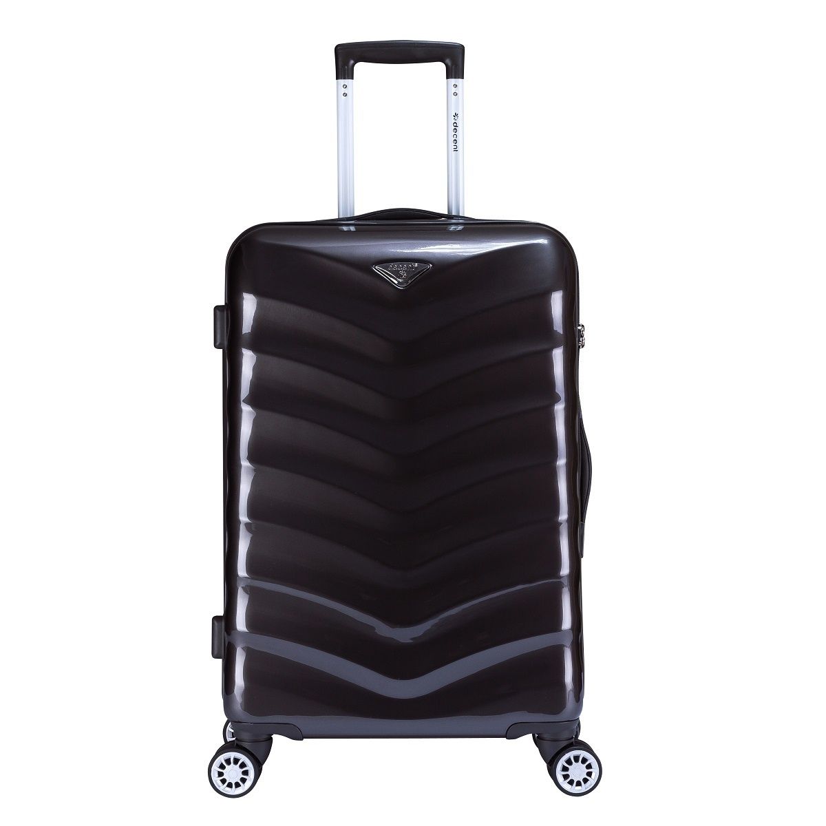 Exclusivo-One Mittelgroßer Reisekoffer 60 Liter – Trolley mit TSA-Schloss, Anthrazitschwarz (67 × 43 × 26 cm)