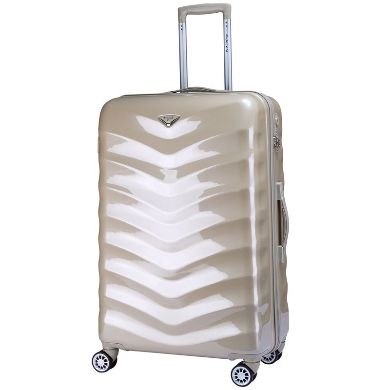 Exclusivo-One Reisekoffer Groß 85 Liter – Trolley mit TSA-Schloss, Champagnerfarbe (77 × 48 × 28 cm)