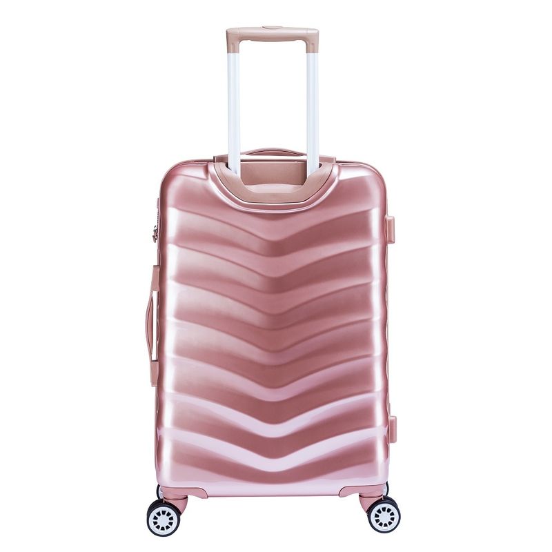 Exclusivo-One Reisekoffer Groß 85 Liter – Trolley mit TSA-Schloss, Champagner Rosé (77 × 48 × 28 cm)