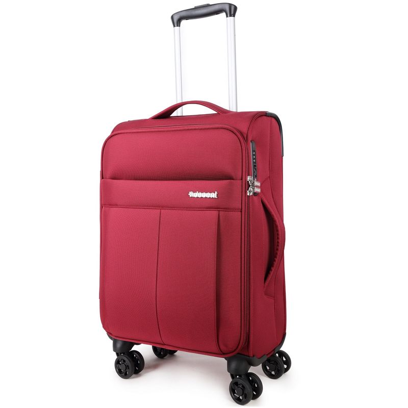 D-Upright Handgepäckkoffer mit TSA-Schloss – Ultra-leichtes Weichgepäck, 34 L, Weinrot (55 × 35 × 20 cm)