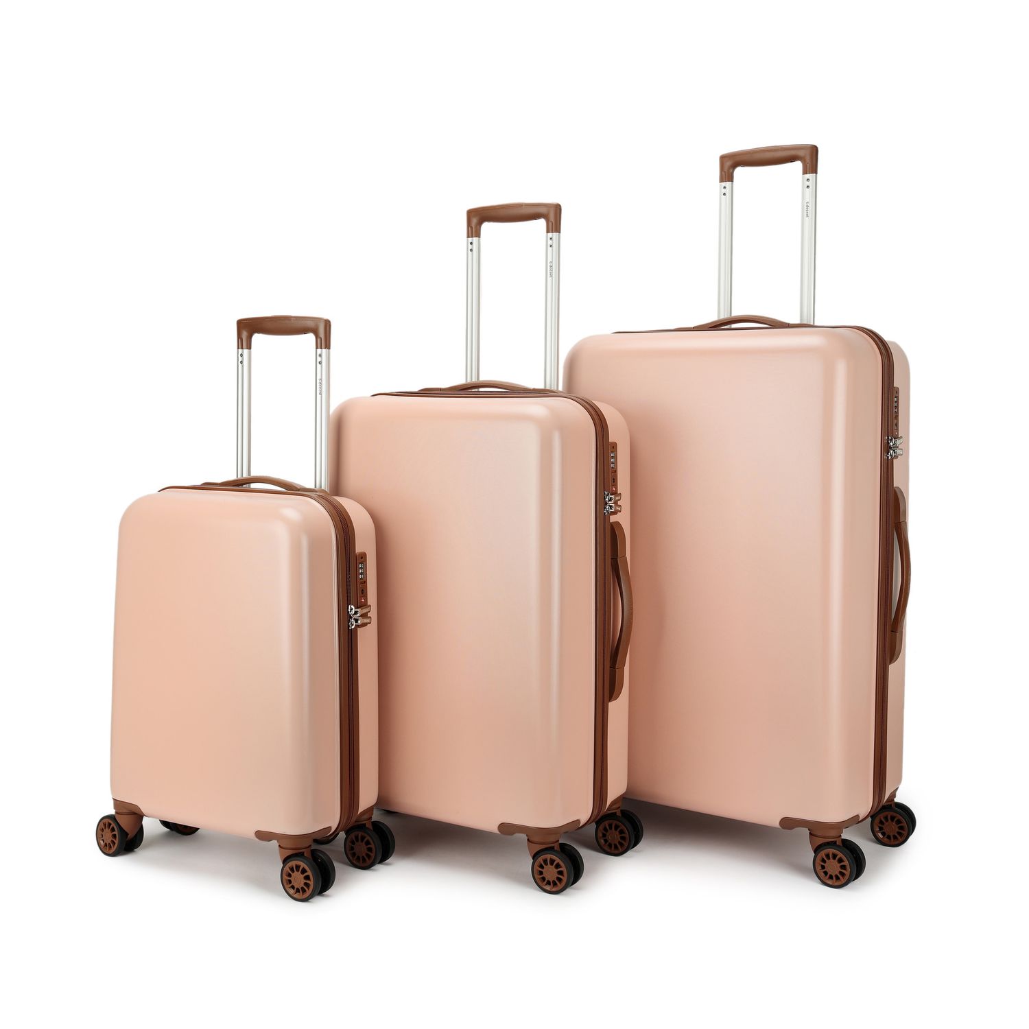 Decent Retro Kofferset Rosa 3-Teilig Inhalt 96, 65 en 35 L
