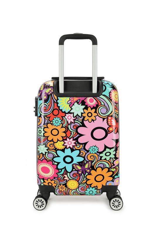 Forenza Handgepäck-Trolley 30 L – Kabinenkoffer mit Blumenmotiv (55 × 35 × 20 cm)