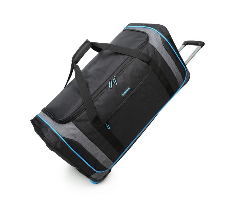 Flexplus Trolley-Reisetasche – 92 Liter, Schwarz/Blau (75 × 34 × 36 cm)