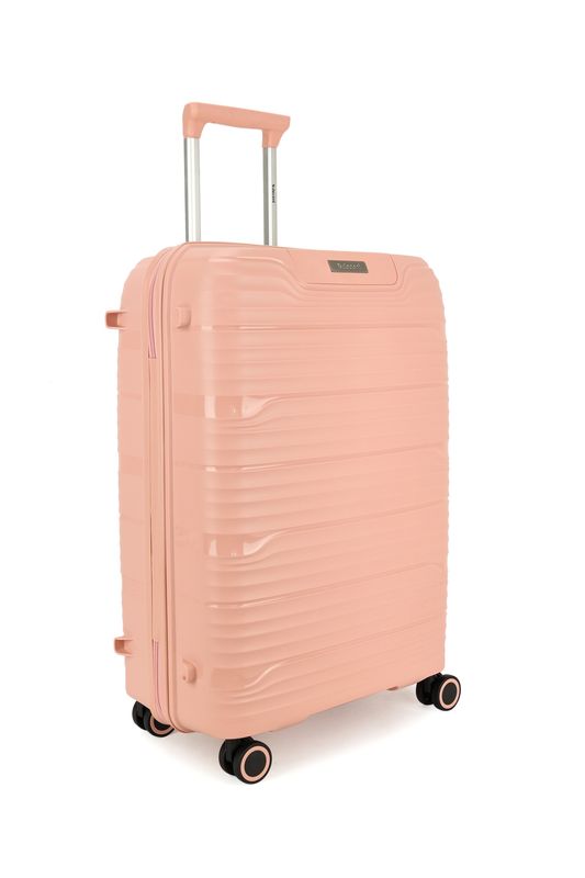 Explorer Mittelgroßer Reisekoffer 68 Liter – Hartschalen-Trolley mit TSA-Schloss, Rosé-Rosa (66 × 45 × 26 cm)