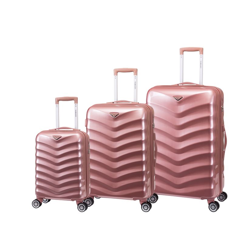 Exclusivo-One Reisekoffer Set 3-teilig – Trolley-Set mit TSA-Schloss, Campagner Rosé (30 L, 60 L &amp; 85 L)