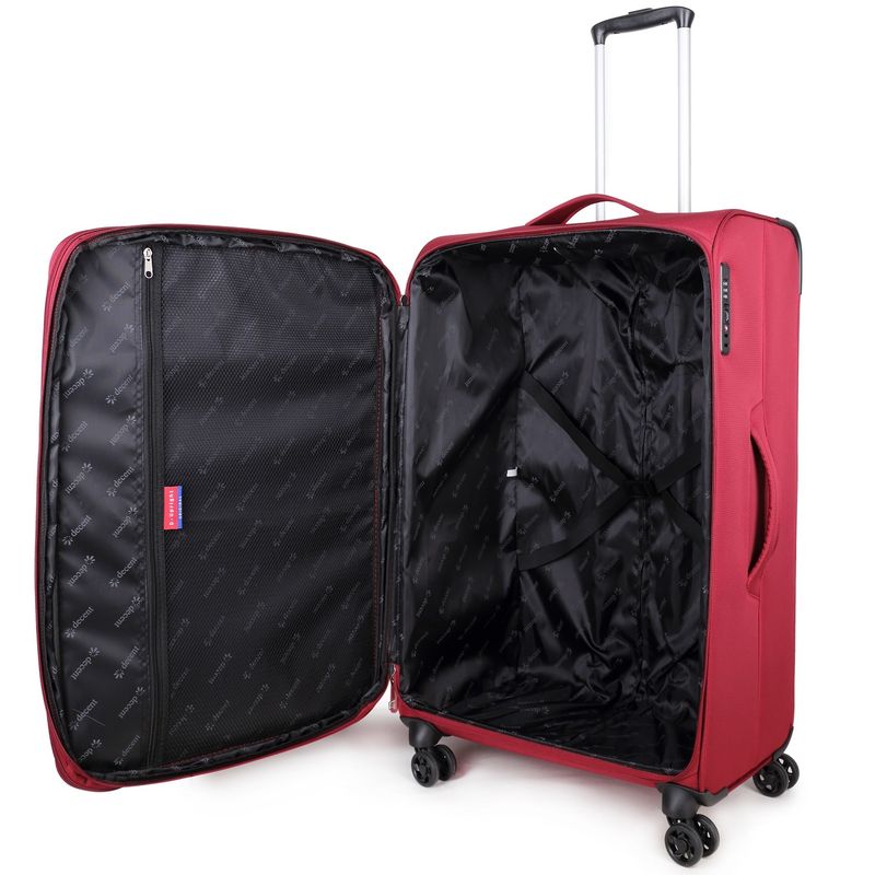 D-Upright 3-teiliges Reisekoffer-Set mit TSA-Schloss – Trolley-Set, Weinrot (34 L, 70 L &amp; 109 L)