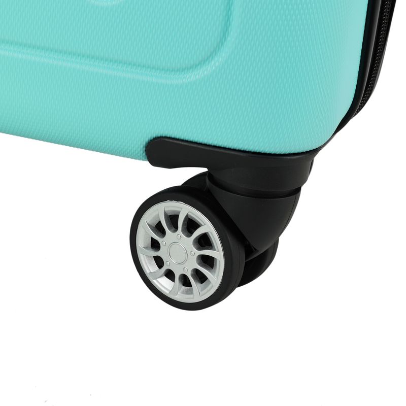 Neon-Fix Hartschalen Handgepäck Reisekoffer 35 L – Trolley mit TSA-Schloss, 4 Rollen, Minzegrün (55 × 35 × 20 cm)