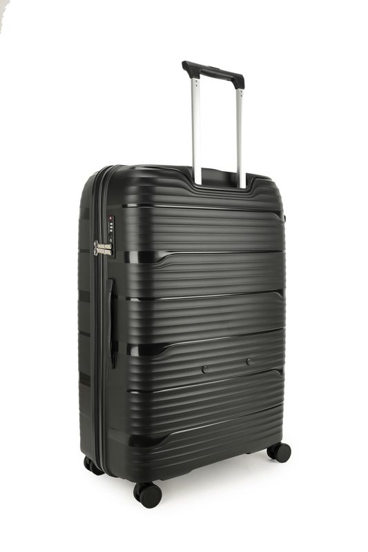 Explorer 3-teiliges Hartschalen-Kofferset mit TSA-Schloss, Mattschwarz (38 L, 68 L &amp; 106 L)